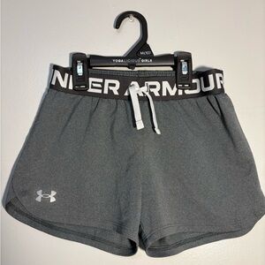 Under Armour Youth Medium Charcoal Athletic Shorts